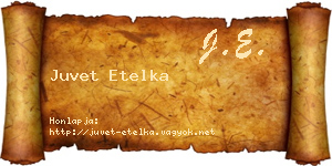 Juvet Etelka névjegykártya